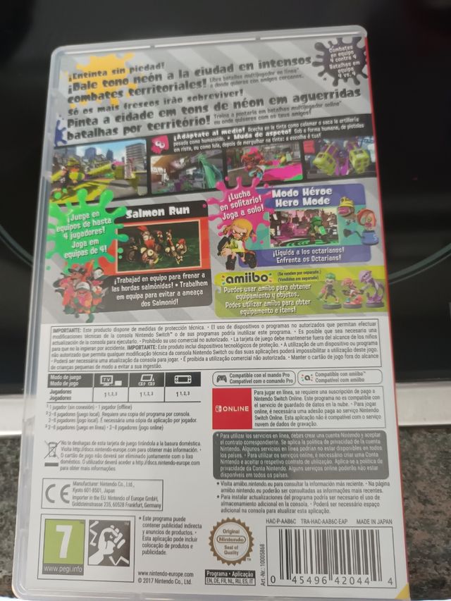 SPLATOON JUEGO SWITCH NUEVO