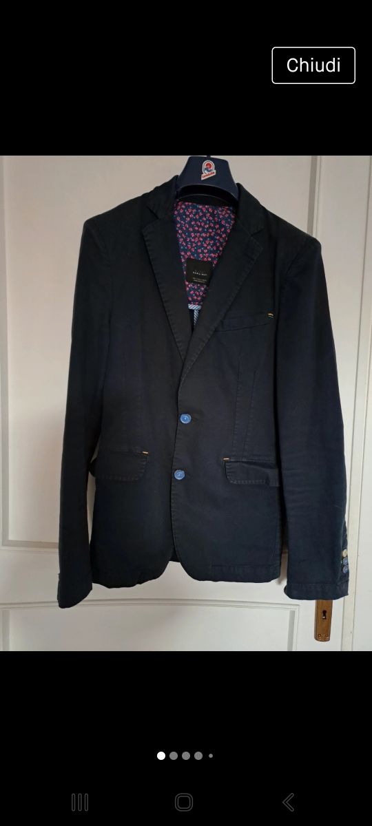blazer Zara uomoZara Men Basic blu cotone 98 Indos
