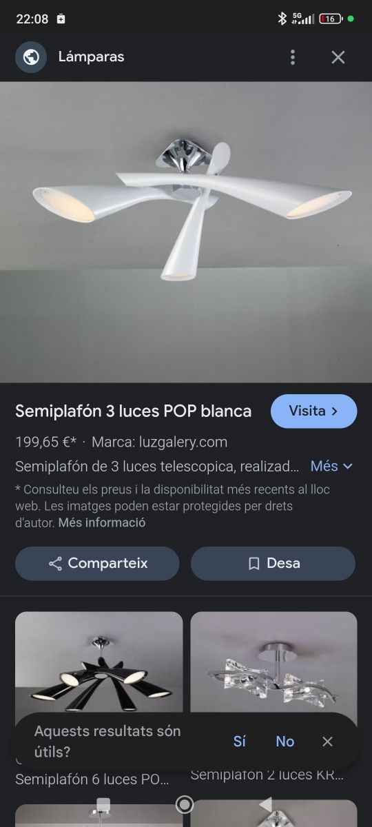 lampara pop blanca