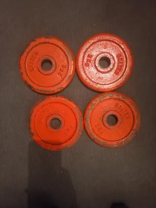 ✅ PESAS 4 DISCOS DE 2KG SALTER DE 30MM