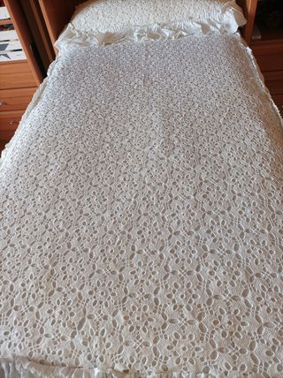 Colcha hecha a mano ganchillo