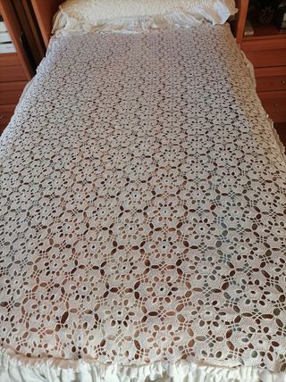 Colcha hecha a mano ganchillo