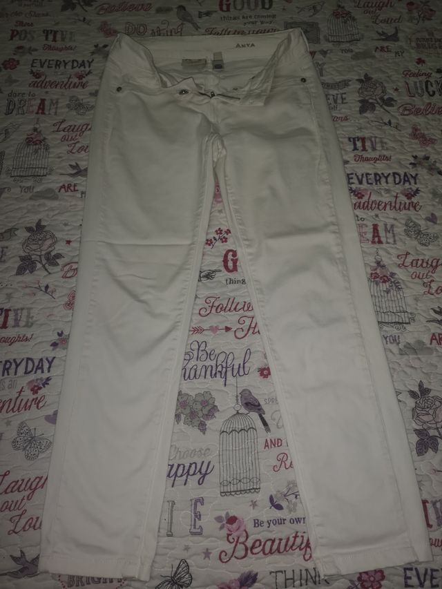 pantalón blanco Mango t, 38