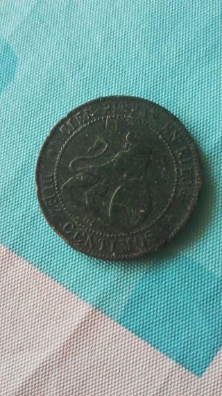 moneda antigua 10 gramos 1870