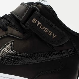Nike Stussy x Air Force 1 Mid 'Black Snakeskin'