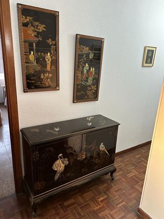 Conjunto de muebles chinos antiguos lacados