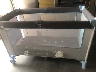 Cuna de viaje Bbest elefante azul y gris