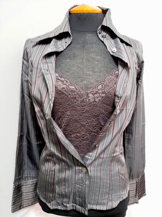 Camisa satén de rayas T.S