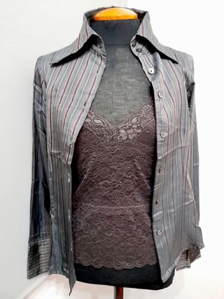 Camisa satén de rayas T.S