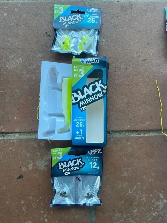 Black minnow Señuelo vinilo pez pesca