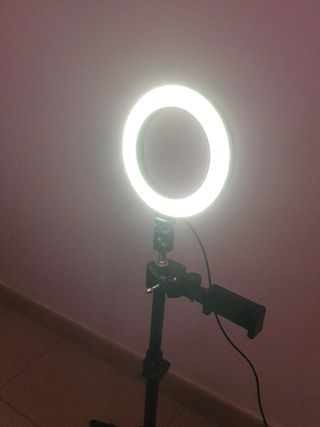 Aro de luz led regulable para fotografia y videos