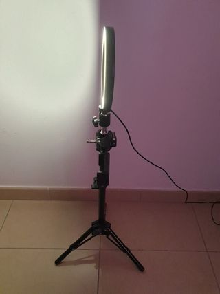 Aro de luz led regulable para fotografia y videos
