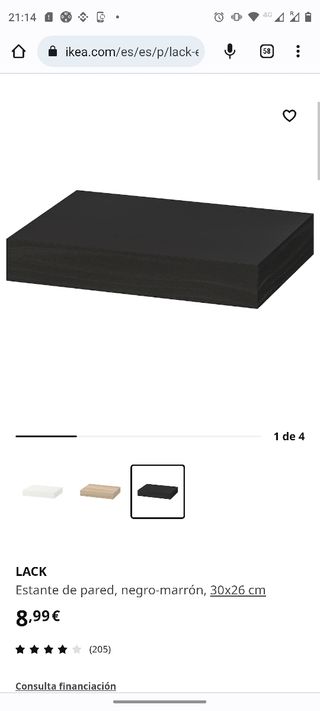 Estante de pared Lack IKEA x3