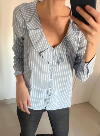 Blusa rayas volante