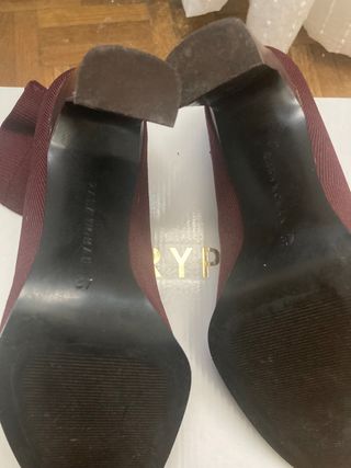 Botín calcetín burdeos Zara Talla 37