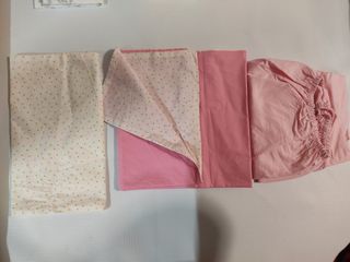 2 juegos de sábanas completas minicuna nuevas