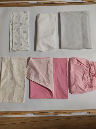 2 juegos de sábanas completas minicuna nuevas