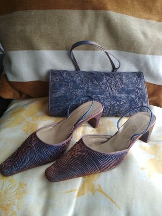 conjunto de bolso y zapatos 