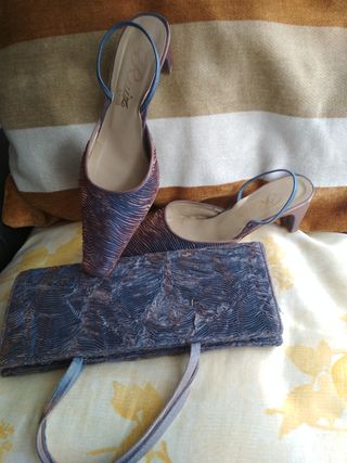 conjunto de bolso y zapatos 