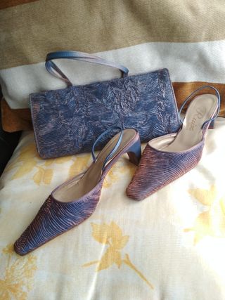conjunto de bolso y zapatos 
