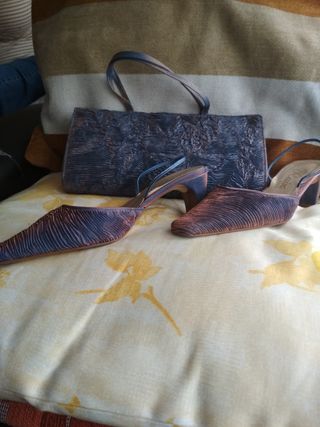 conjunto de bolso y zapatos 