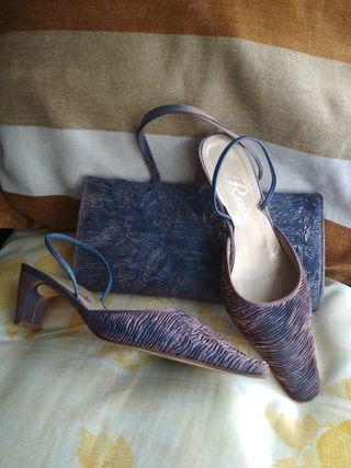 conjunto de bolso y zapatos 
