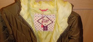 cazadora plumas verde caqui, berska talla s