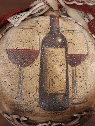 Sartén decorada a mano