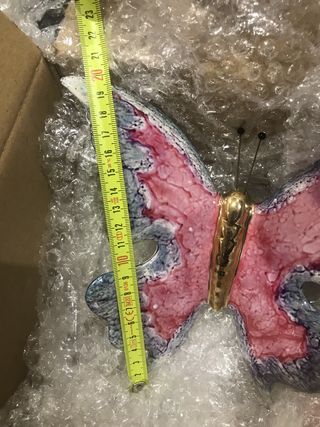 3 mariposas de porcelana