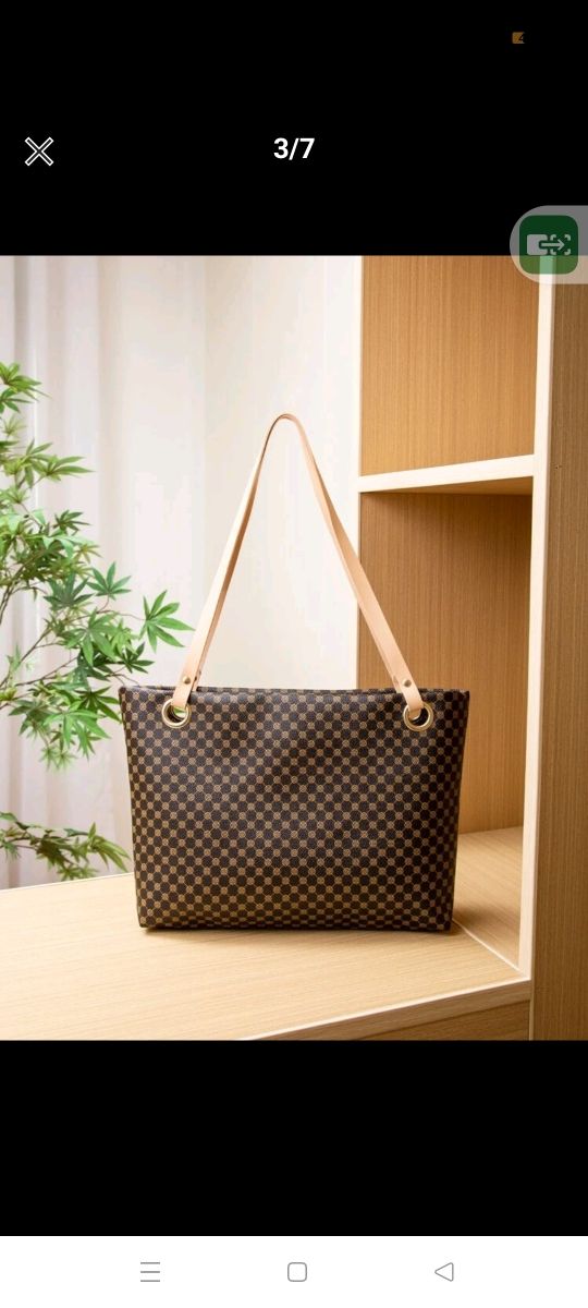 precioso bolso con patrón geométrico con etiqueta