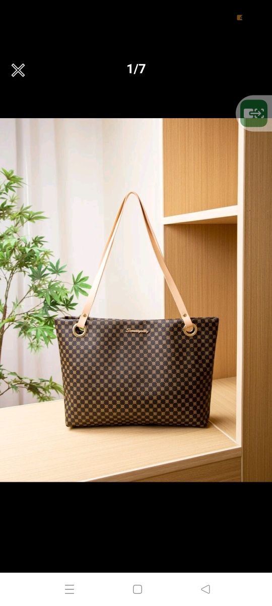 precioso bolso con patrón geométrico con etiqueta