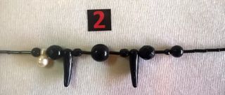 COLLAR LARGO.CRISTAL NEGRO,AZABACHES,PERLAS.NUEVO