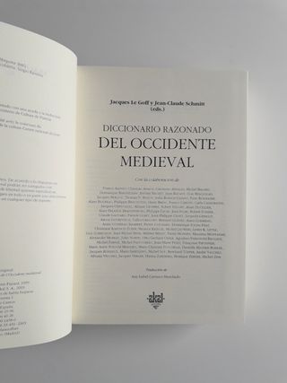 El occidente medieval. Diccionario Akal razonado.