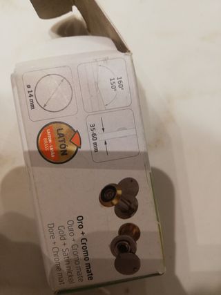 mirilla negra-cromo. nueva