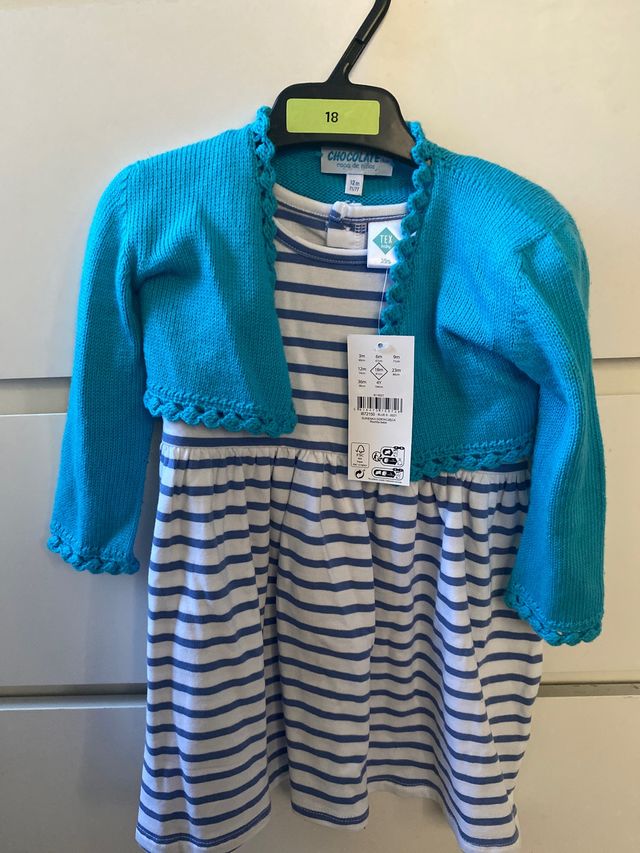 Vestido y rebeca talla 18 meses