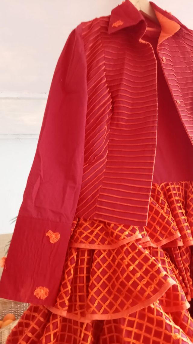 Camisa y falda de flamenca talle alto