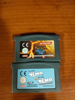 juego yugioh y Nemo game boy advance