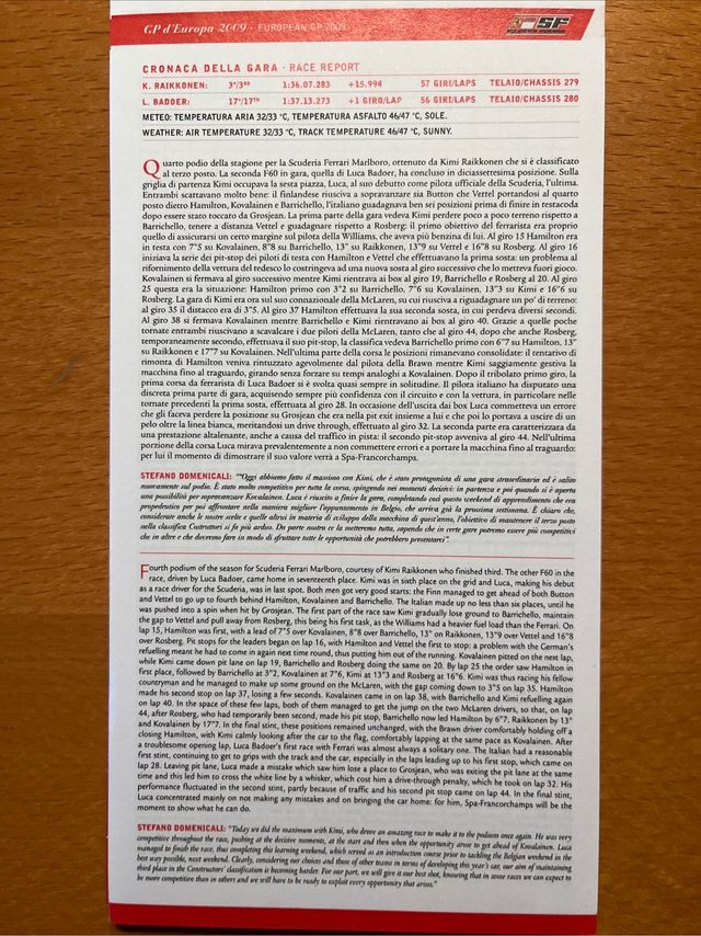 Media Book Scuderia Ferrari Giappone 2009