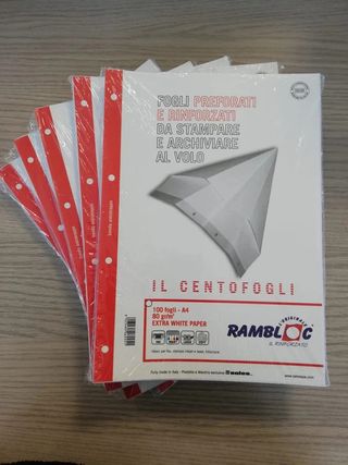 Fogli preforati e rinforzati
