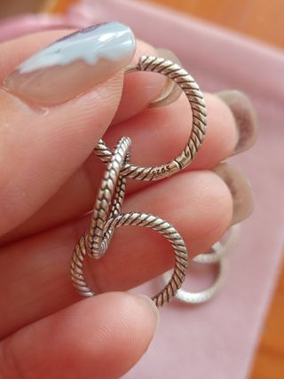 Pendientes tres aros Moments de plata de ley