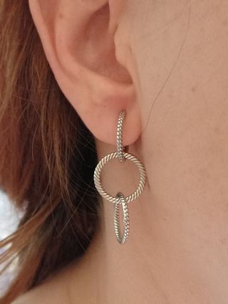 Pendientes tres aros Moments de plata de ley