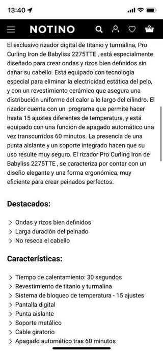 Rizador digital Babyliss