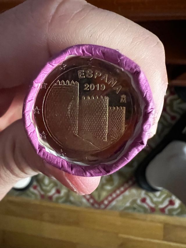 Cartucho 25 monedas 50€ monedas 2€ muralla Ávila