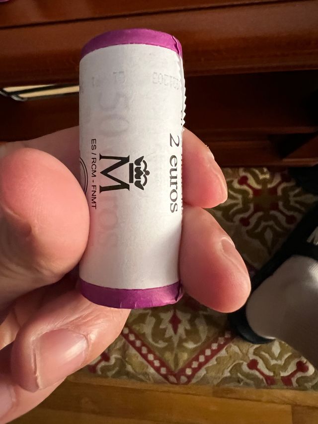 Cartucho 25 monedas 50€ monedas 2€ muralla Ávila