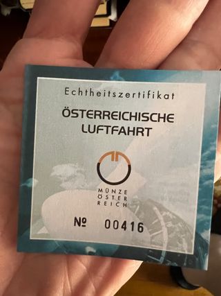 Moneda 25€ euros plata niobio luftfahrt 2007 n 416