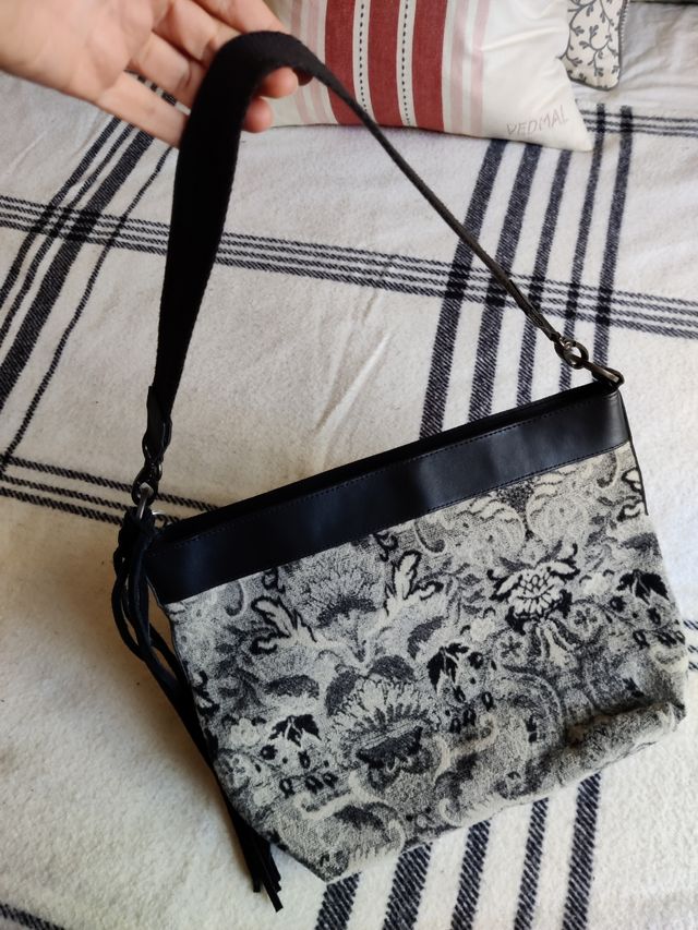 Bolso de tela y polipiel Misako