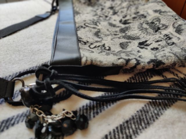 Bolso de tela y polipiel Misako