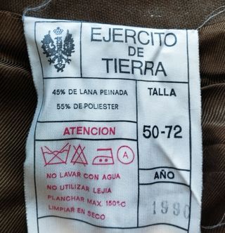 Chaqueta militar ejército de tierra