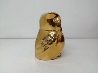 Figura de búho porcelana dorado. Estil Artur