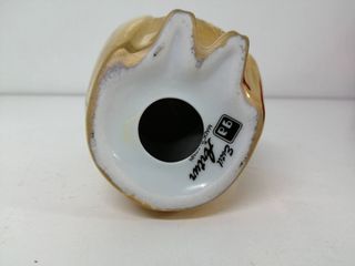 Figura de búho porcelana dorado. Estil Artur